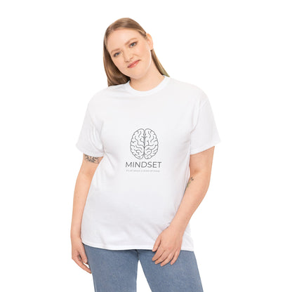 Mindset Unisex Heavy Cotton Tee - Motivational Shirt, Gift, Positive Vibe, Wellness Fashion, Inspirational Clothing