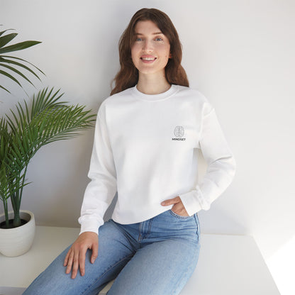 Mindset - Embroidered Cozy Autumn Unisex Sweatshirt, Fall Fashion, Comfortable Casual Wear, Gift, Everyday Style